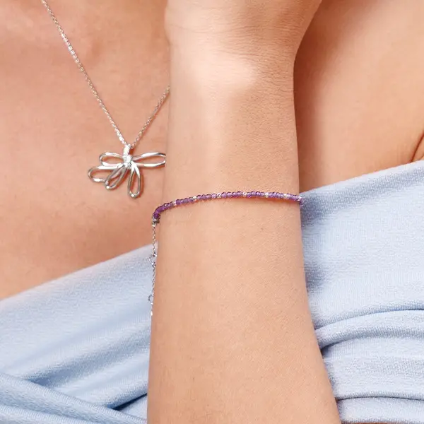 Leaf Jewelry Armkette Serenity, Grüner Achat, 925 Sterlingsilber 2025