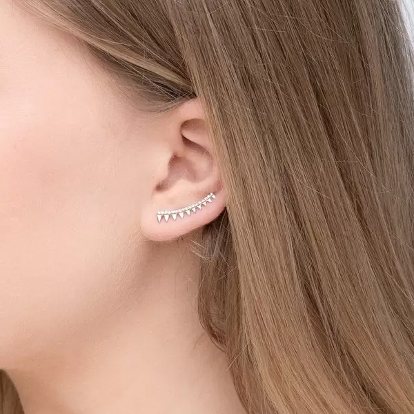 Leaf Jewelry Earclimber Memory II, 925 Sterlingsilber im Angebot