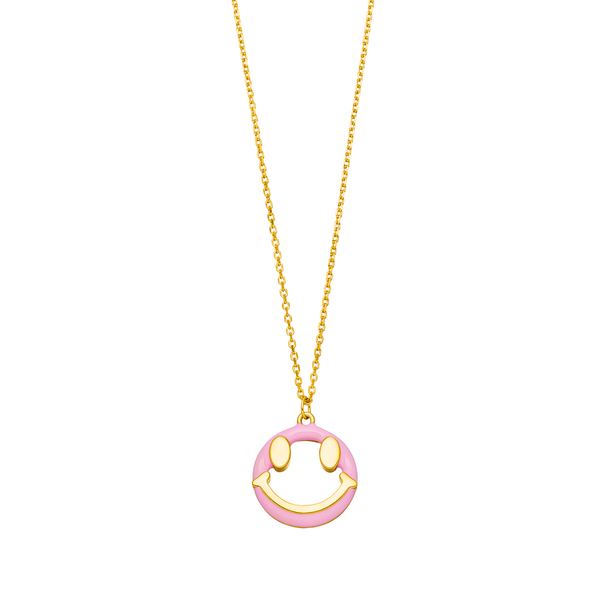 Leaf Jewelry Halskette "Joy" EMOJI, 18 K Gelbgold vergoldet Schlussverkauf