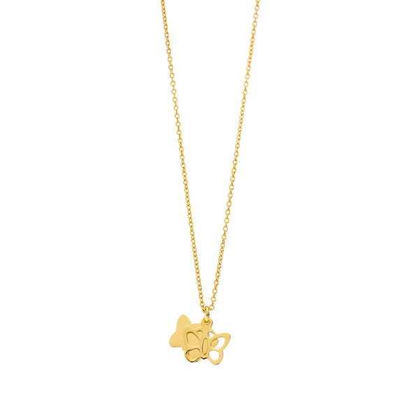 Leaf Jewelry Halskette SCHMETTERLING, 18 K Gelbgold vergoldet Sonderangebot