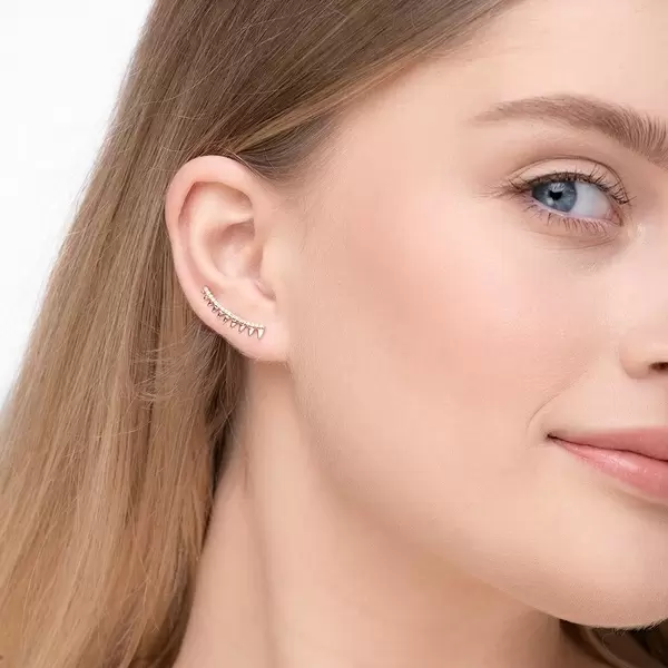 Leaf Jewelry Earclimber Memory II, 18 K Rosegold vergoldet Günstig kaufen