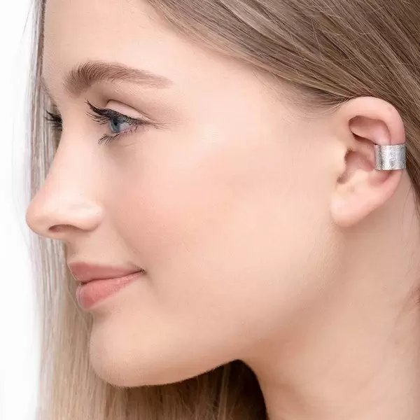 Leaf Jewelry Earcuff Matt, 10mm, 18 K Rosegold vergoldet Flash Sale