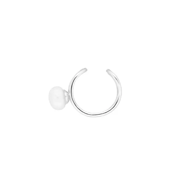 Leaf Jewelry Earcuff 2 Pearls, 925 Sterlingsilber Lagerräumung