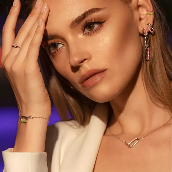 Leaf Jewelry Silber Ohrringe, Neon Twist Neueste Mode