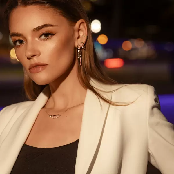 Leaf Jewelry Silber Ohrringe, Neon Twist Neueste Mode