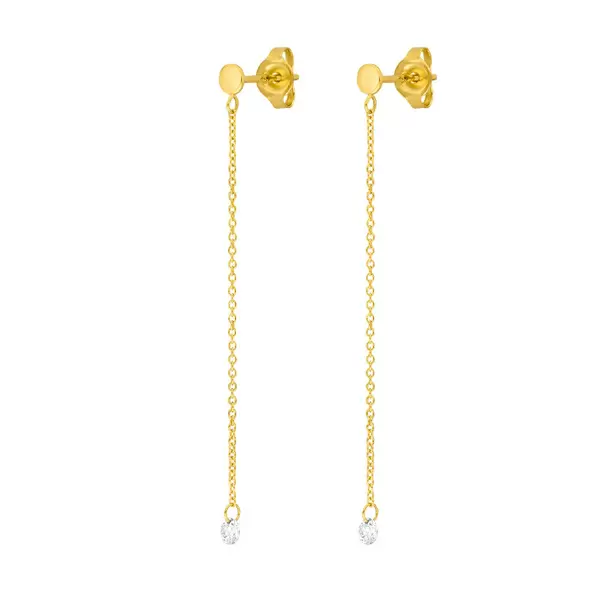 Leaf Jewelry Ohrringe Pure Kette, 18 K Gelbgold Neuheiten