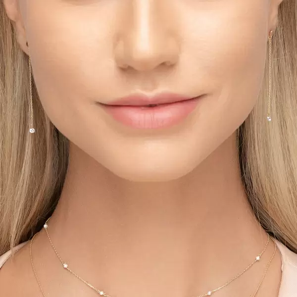 Leaf Jewelry Ohrringe Pure Kette, 18 K Gelbgold Neuheiten