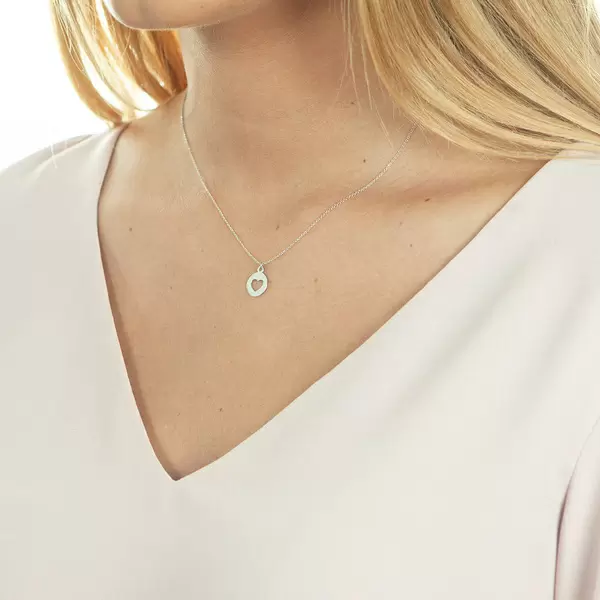 Leaf Jewelry Halskette Heart, 14 K Weißgold Saisonale Angebote