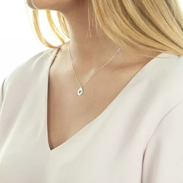 Leaf Jewelry Halskette Heart, 14 K Weißgold Saisonale Angebote