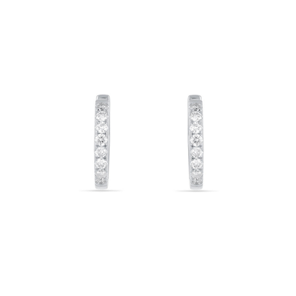 Leaf Jewelry Creole mit Diamanten, 18K Weißgold Räumungsverkauf