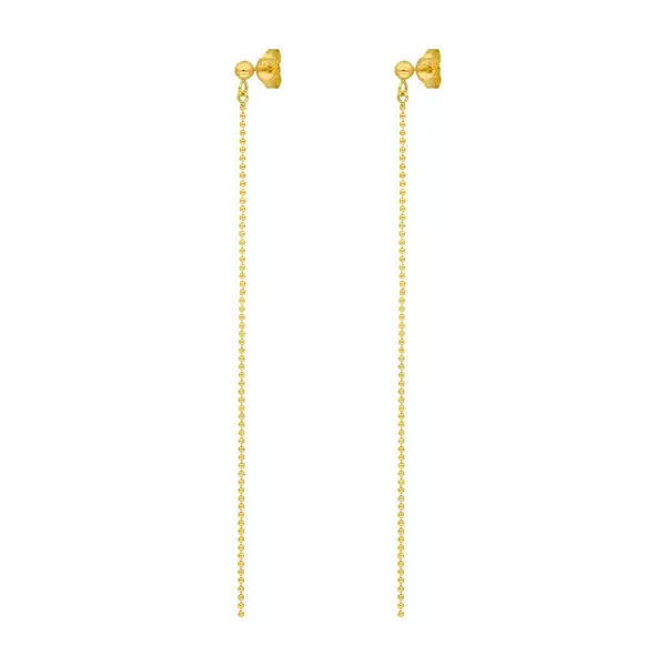 Leaf Jewelry Ohrringe Ball Chain, 14 K Gelbgold Super Sparpreis