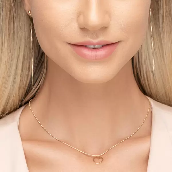 Leaf Jewelry Ohrringe Ball Chain, 14 K Gelbgold Super Sparpreis