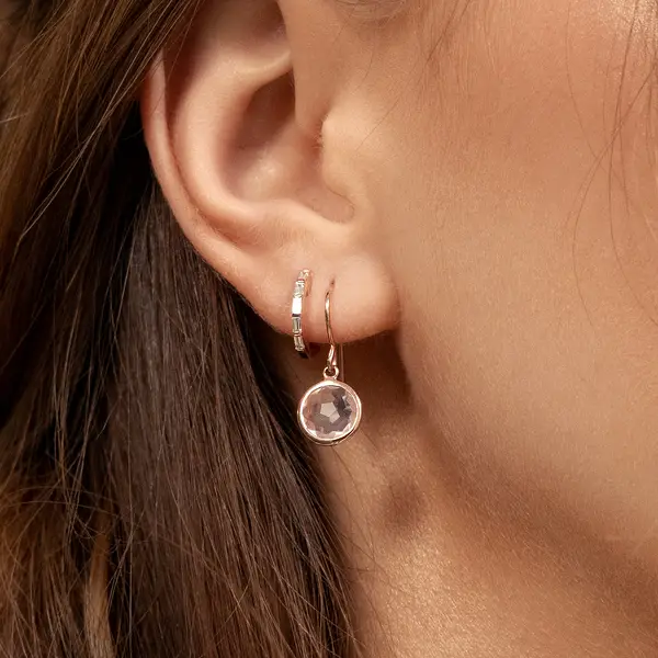 Leaf Jewelry Ohrringe Rosenquarz, 14 K Rosegold JETZT KAUFEN
