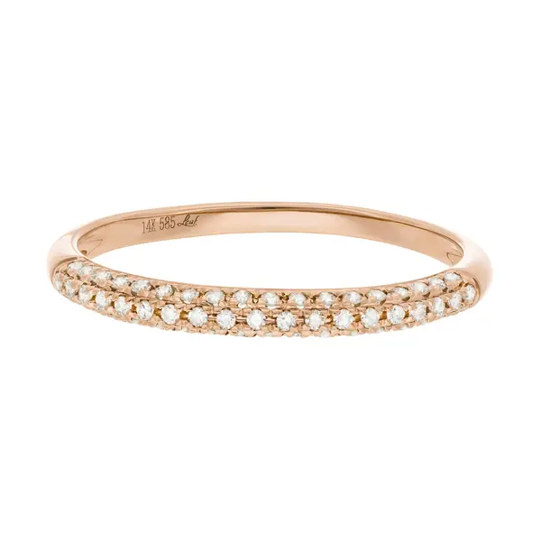Leaf Jewelry Ring DAZZLE mit Diamanten, 14K Rosegold Neueste Stile