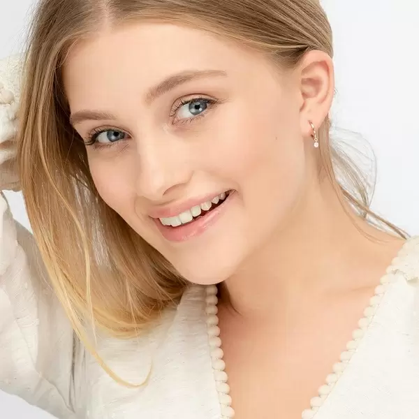 Leaf Jewelry Creole Pure mit Diamanten, 18 K Rosegold Bis zu 60% Rabatt