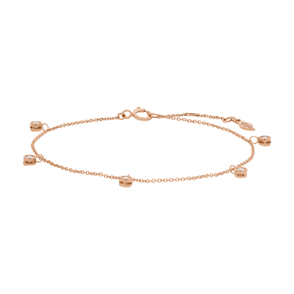 Leaf Jewelry Armkette "my first diamond" Charms, 14 K Rosegold Discount Store für neue Produkte