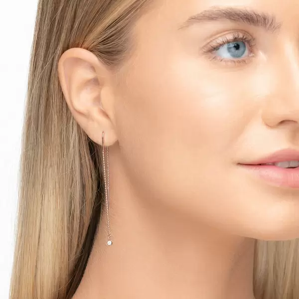 Leaf Jewelry Ohrringe "my first diamond", ball chain, 14 K Rosegold Super Rabatt