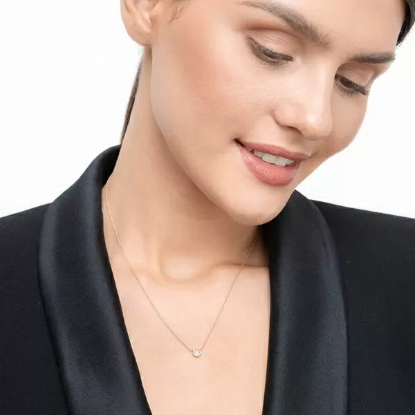 Leaf Jewelry Halskette Pavé II mit Diamanten, 18 K Gelbgold Kostenloser Versand international