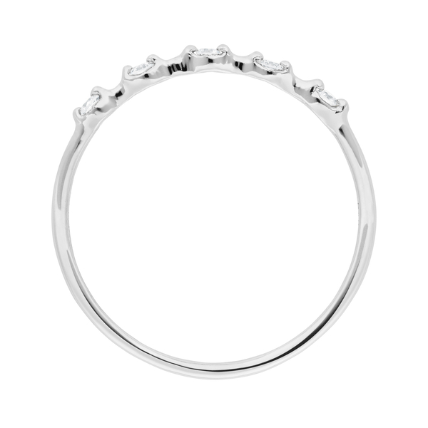 Leaf Jewelry Ring mit 5 Diamanten, 14K Weißgold 50% Rabatt für begrenzte Zeit