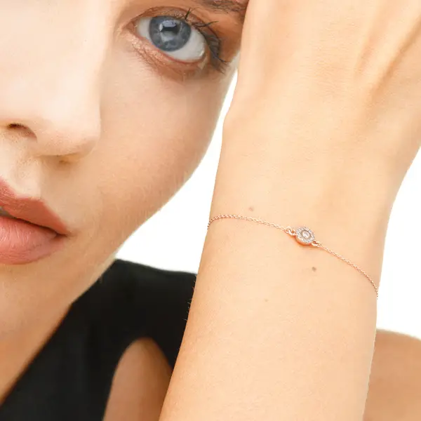 Leaf Jewelry Armkette Pavé II mit Diamanten, 18 K Rosegold Online