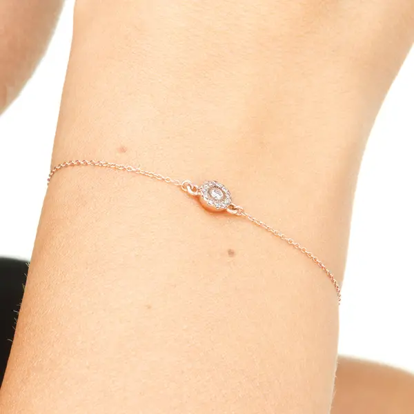 Leaf Jewelry Armkette Pavé II mit Diamanten, 18 K Rosegold Online