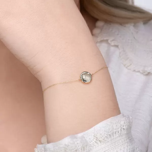 Leaf Jewelry Armkette Green Amethyst, 14 K Gelbgold Angebote