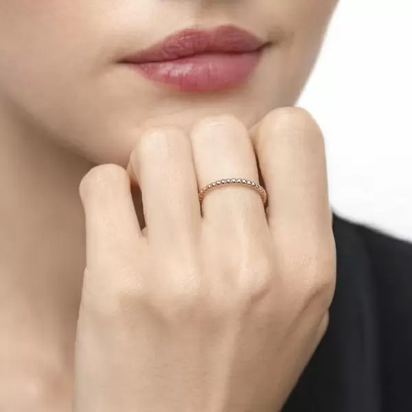 Leaf Jewelry Ring Kugel, 18 K Roségold im Angebot