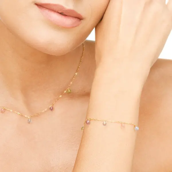 Leaf Jewelry Armkette Sweet Gems, 14K Gelbgold Schlussverkauf