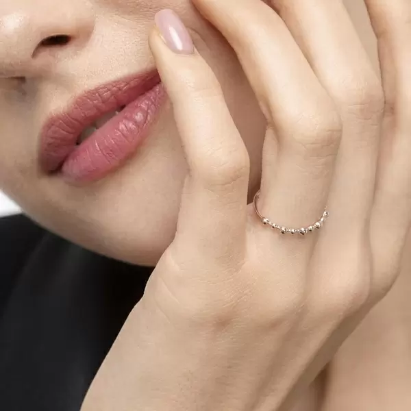 Leaf Jewelry Ring Kugel, 18 K Roségold Limitierter Zeitrabatt