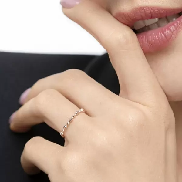 Leaf Jewelry Ring Kugel, 18 K Roségold Limitierter Zeitrabatt