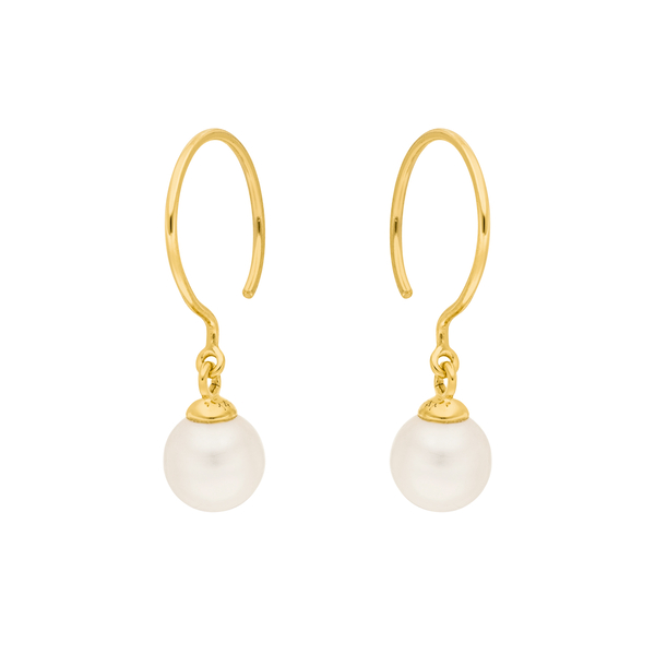 Leaf Jewelry Ohrhänger Single Pearls, 14K Gelbgold Sonderangebot