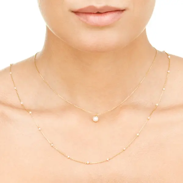 Leaf Jewelry Halskette Pearls, 14K Gelbgold Saisonschlussverkauf