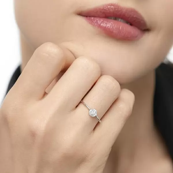 Leaf Jewelry Ring Pavé II, 18 K Weissgold Black Friday