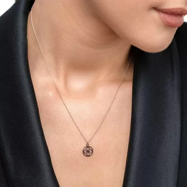 Leaf Jewelry Halskette Clover, 14 K Rosegold Jubiläumsangebot