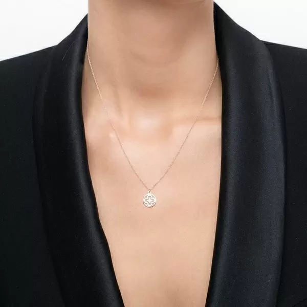 Leaf Jewelry Halskette Clover, 14 K Rosegold Jubiläumsangebot