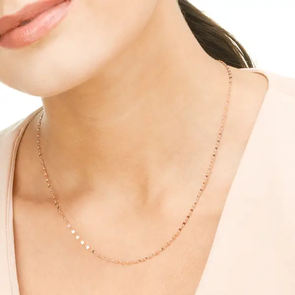 Leaf Jewelry Halskette Shiny Twist, 14K Gelbgold Zeitlich begrenztes Angebot