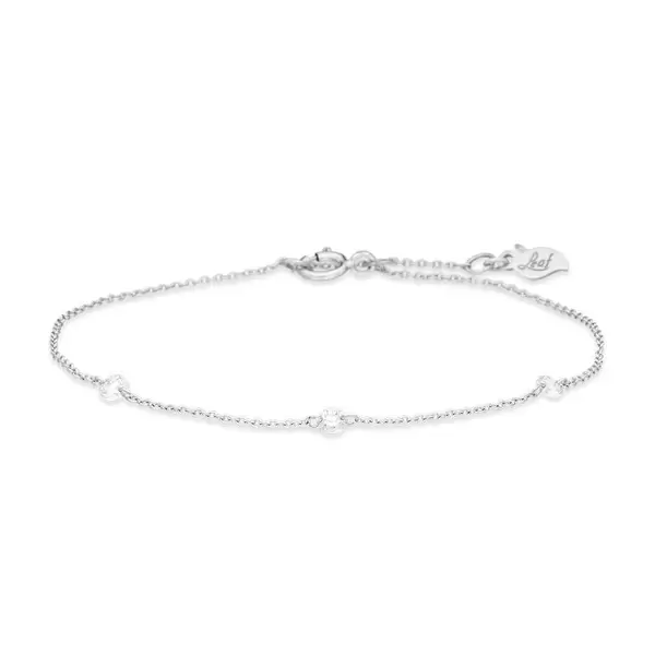 Leaf Jewelry Armkette Pure Triple Diamant, 18 K Weißgold Blitzangebot