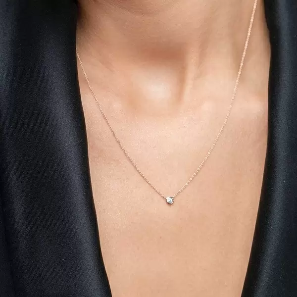 Leaf Jewelry Halskette "my first diamond", 14 K Rosegold Saisonale Angebote