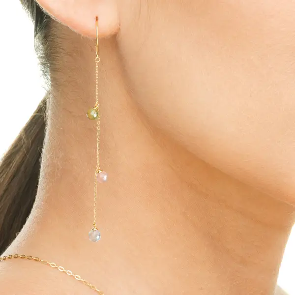 Leaf Jewelry Ohrhänger Sweet Gems, 14K Gelbgold Kauf eins, bekomm eins gratis