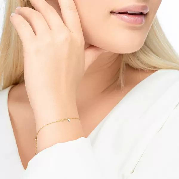 Leaf Jewelry Armkette Pure Diamanten, 18 K Gelbgold Tägliche Deals