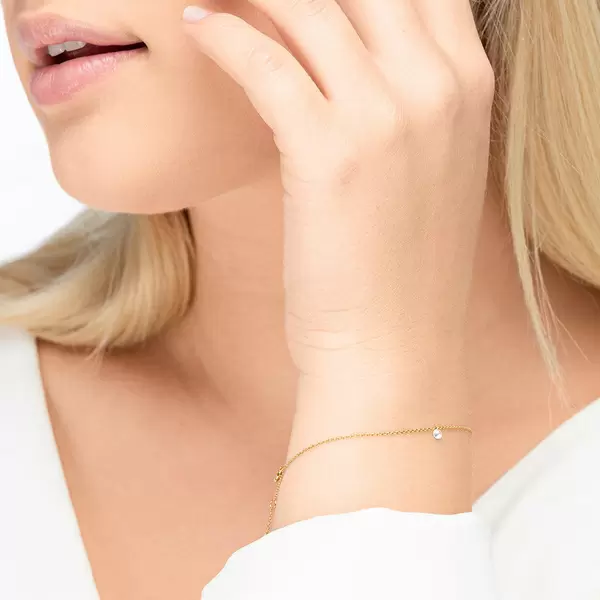 Leaf Jewelry Armkette Pure Diamanten, 18 K Gelbgold Tägliche Deals