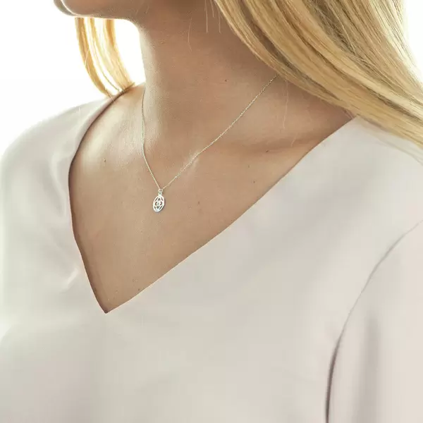 Leaf Jewelry Halskette Clover, 14 K Weißgold Super Sparpreis