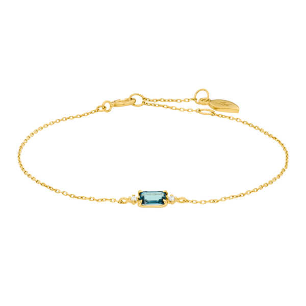 Leaf Jewelry Armkette London Blue Topas, 14K Gelbgold Wochenangebot