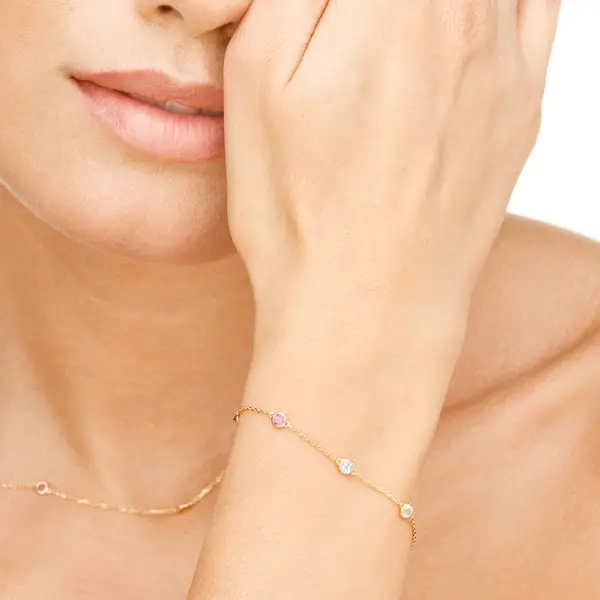 Leaf Jewelry Armkette Fine Gems, 14K Gelbgold Begrenzte Freigabe