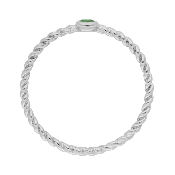 Leaf Jewelry Ring Twist Smaragd, 14K Weißgold 50% Rabatt mit kostenlosem Versand