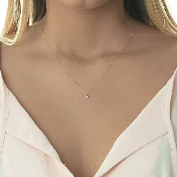 Leaf Jewelry Halskette Cabochon, Mondstein, 14 K Roségold Kostenloser Versand international