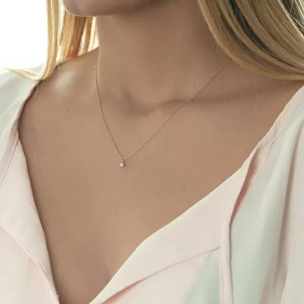 Leaf Jewelry Halskette Cabochon, Mondstein, 14 K Roségold Kostenloser Versand international