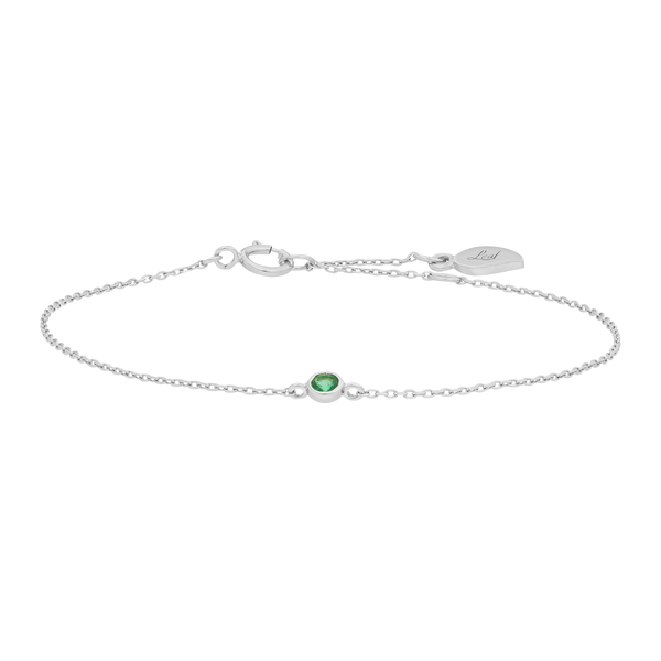 Leaf Jewelry Armkette Smaragd, 14K Weißgold Speichern exportieren