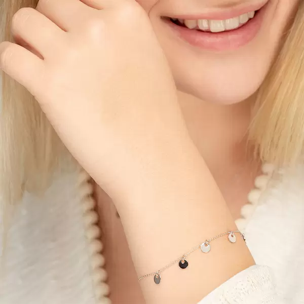Leaf Jewelry Armkette Platelet, 14 K Weissgold Limitierter Zeitrabatt
