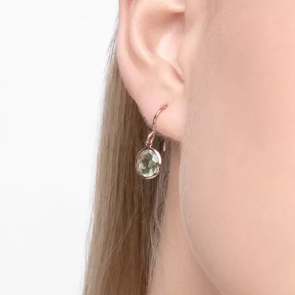 Leaf Jewelry Ohrringe Grüner Amethyst, 14 K Rosegold Fabrikpreis